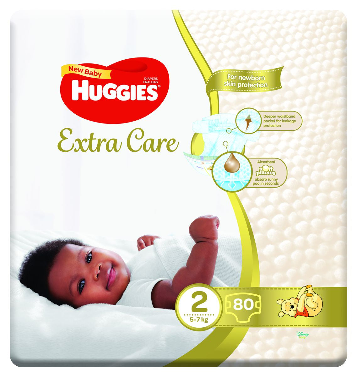 Huggies Extra Care Nappies Size 2 160s Mega Pack