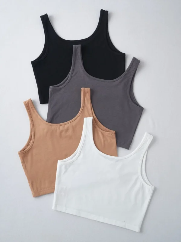 4 Pack Solid Tank Top - Image 2