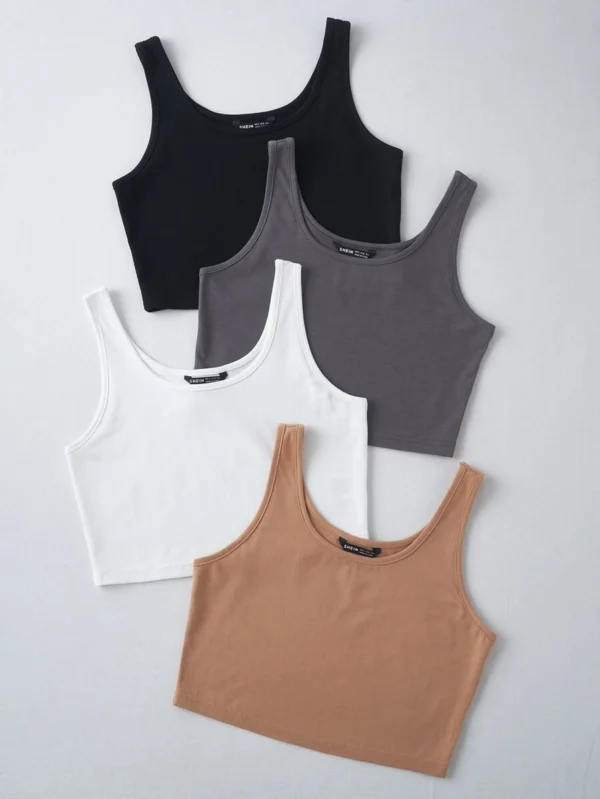 4 Pack Solid Tank Top